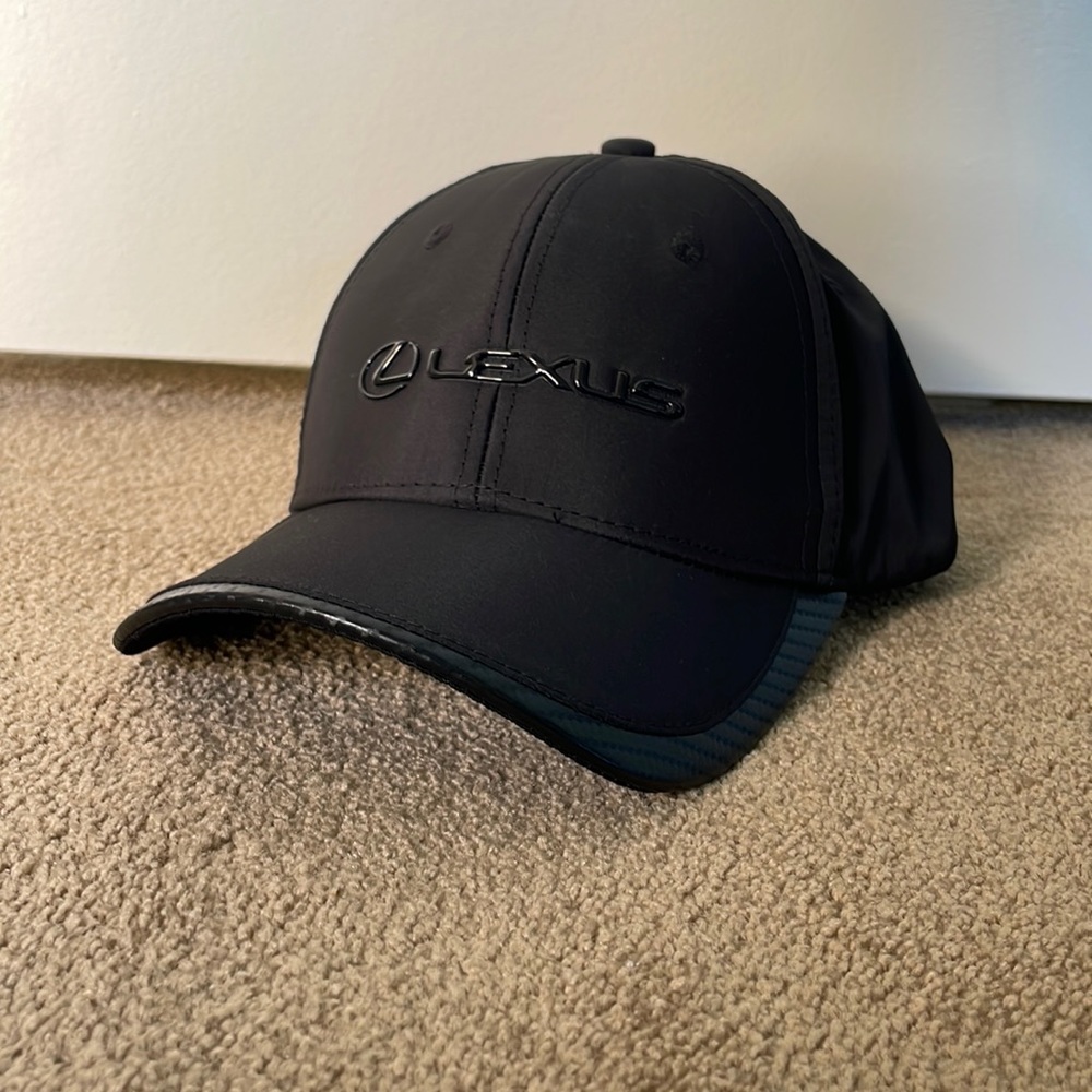 Brand new, never worn Lexus black carbon fiber baseball hat